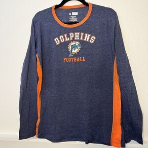 MIAMI DOLPHINS Shirt Women's Size XL Long Sleeved Top NFL Team Apparel